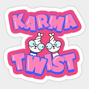 Karma twist tee, womens tees, tees for women, casual tees Sticker